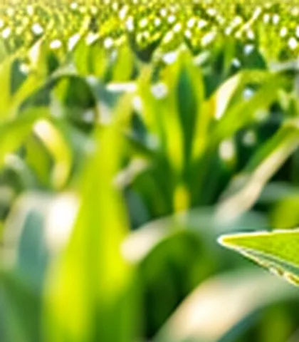 Green crop field