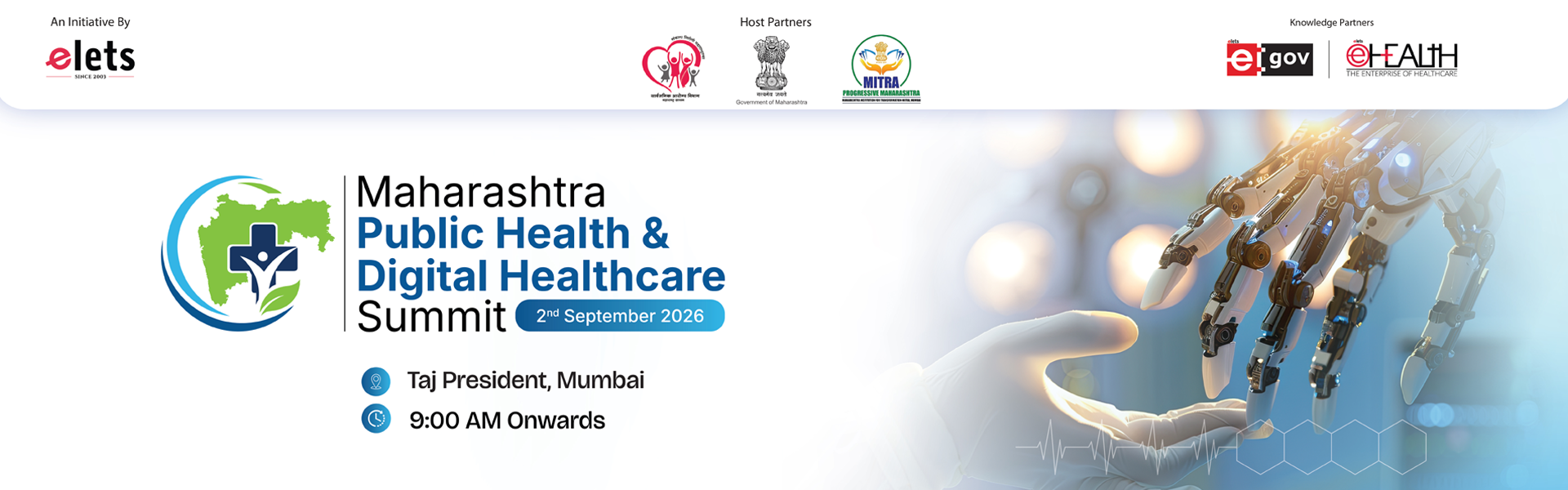 Maharashtra Public Health & Digital Healthcare Summit 2026 — 2 September 2026, Taj President, Mumbai