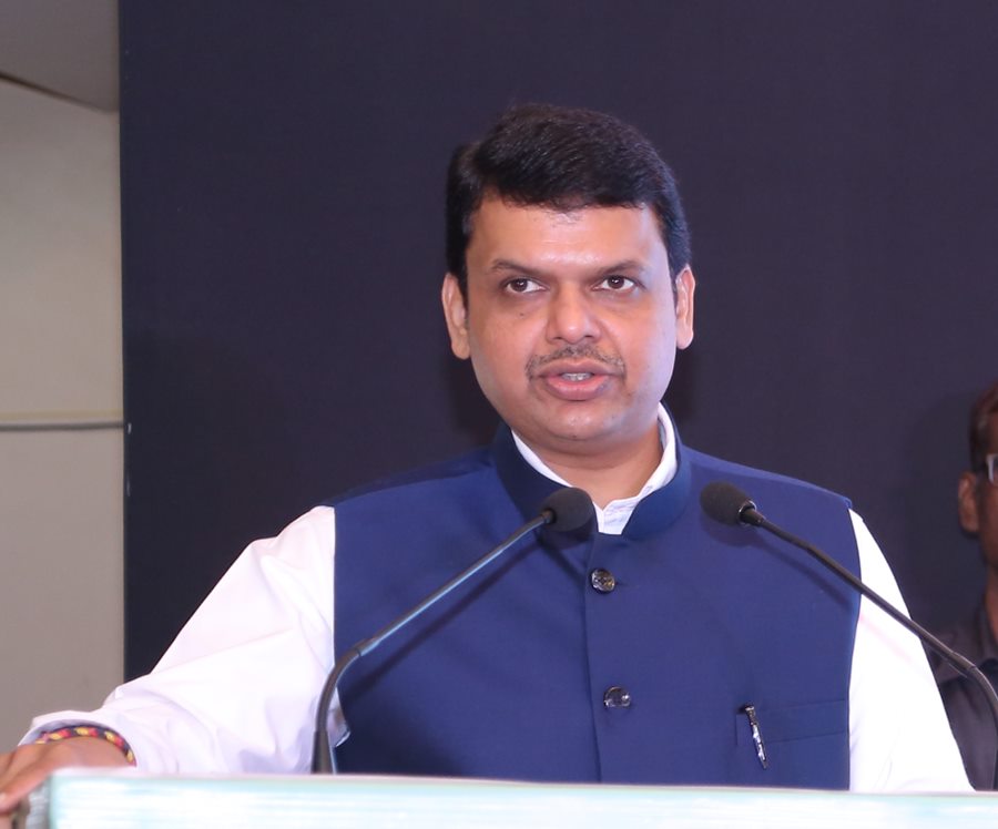 A Maharashtra government leader addressing delegates at an Elets summit