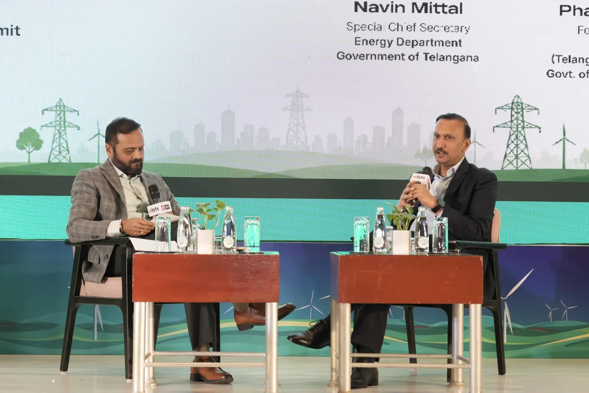 A fireside conversation on the India Energy Summit stage